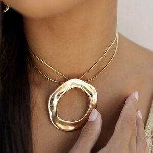 Ettika 18k Gold Plated Open Circle Necklace NEW NWT Free Shipping